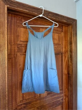 Light Blue Sleeveless Pocket Tunic